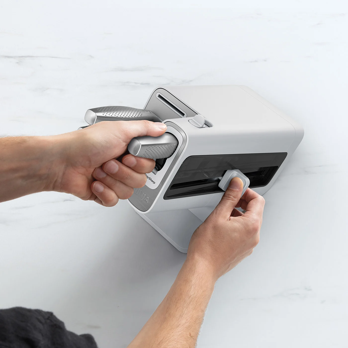 Built-in sharpener